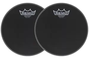 Remo Ambassador Black Suede 12 - 2 pack