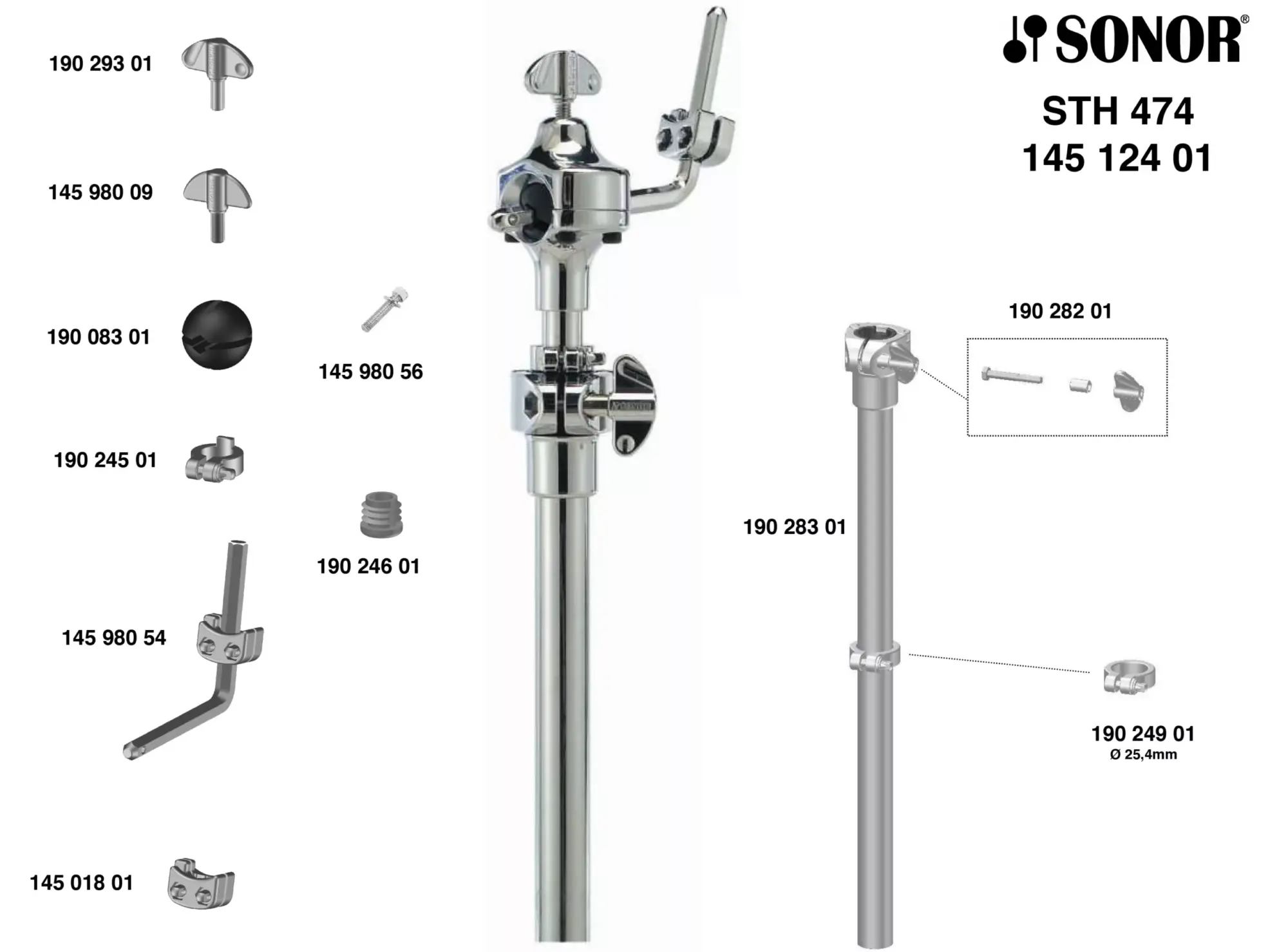 Sonor STH474MC Single Tom Holder