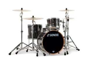 Sonor ProLite 12,14,20 Maple, Ebony White Stripes (NM)