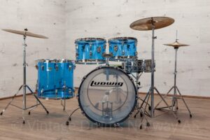 Ludwig Blue Vistalite 1976 Big Beat Outfit 12, 13, 16, 22 #1353
