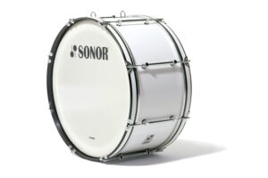 Sonor MB 2612 CW Marching Bass Drum, 26"x12", Birch, White, White Heads