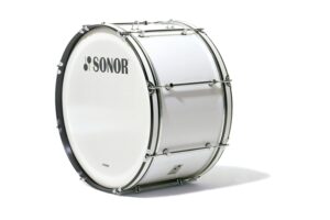 Sonor MB 2614 CW Marching Bass Drum, 26"x14", Birch, White, White Heads