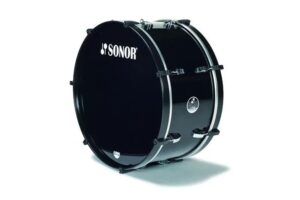 Sonor MC 2614 CB Marching Bass Drum, 26"x14", Abachi, Black, White Heads