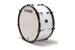 Sonor MC 2614 CW Marching Bass Drum, 26"x14", Abachi, White, White Heads