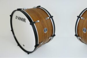 Sonor MC 2410 EE Marching Bass Drum, 24"x10", Abachi, Eiche Elegance, White Heads