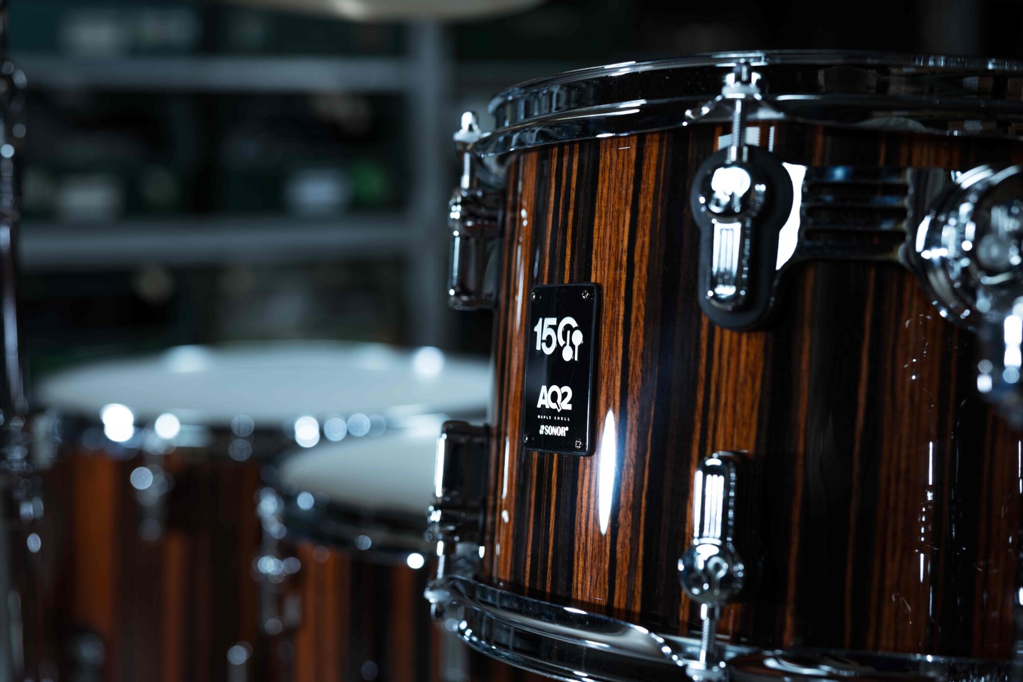 Sonor Limited Edition 150th Anniversary AQ2 Drum Set, High-Gloss Ebony Veneer - Bilde 4